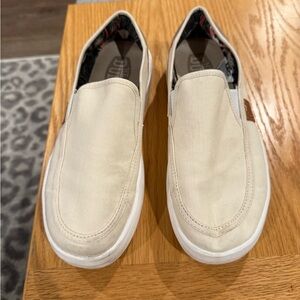 Women’s Cream Slip-On Hey Dude Shoes